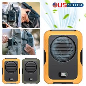 Portable Mini Waist Clip on Fan Hanging Cooling Fan Rechargeable Power Bank Fan Random Color
