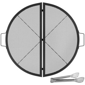 Foldable Outdoor Camping Round Cooking Grate Stainless Steel Fire Pit Grill Grate
