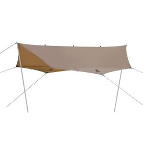 Sunscreen Waterproof Camping Barbecue Leisure Awning (Color: Brown)