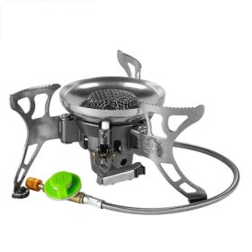 Outdoor Camping Stove Camping Gas Stove (Option: Silver-186x86mm)